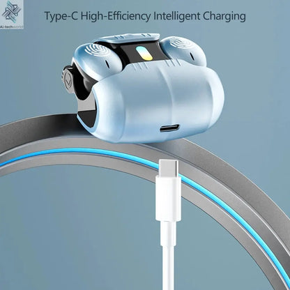 1Set Type-C Bone Conduction Open Ear Clip Wireless Bluetooth5.3 Headphones LED Breathing Light Noise Canceling Earbuds for Music - Ai-TechWorld