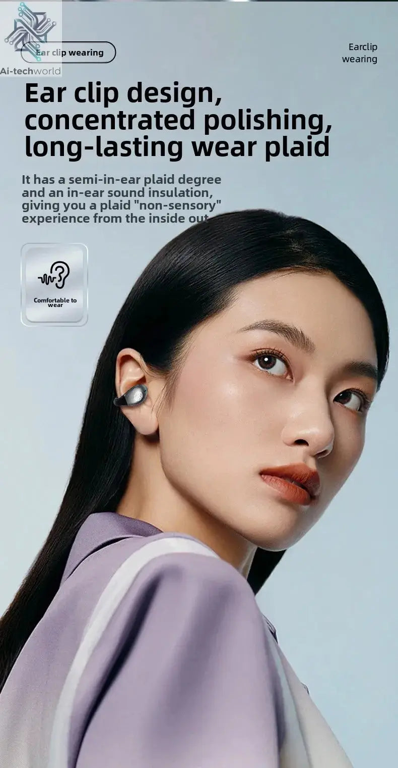 1Set Type-C Bone Conduction Open Ear Clip Wireless Bluetooth5.3 Headphones LED Breathing Light Noise Canceling Earbuds for Music - Ai-TechWorld