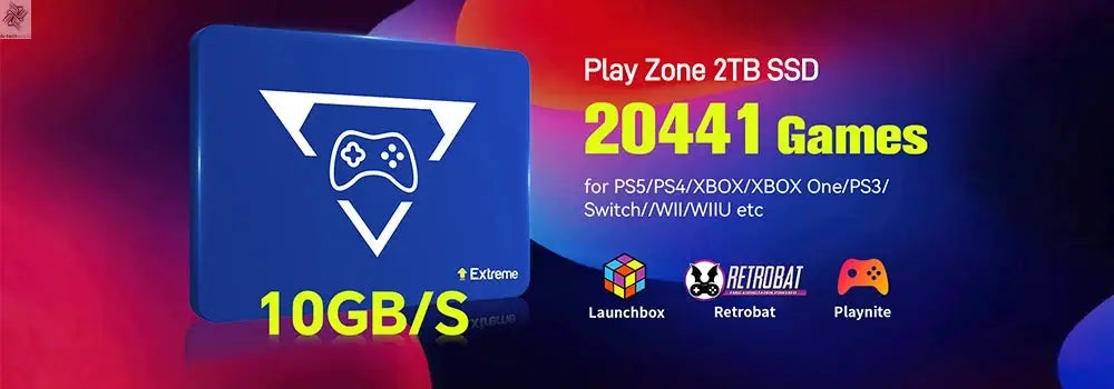 1TB Portable Gaming SSD 3 System in 1 Game Console 80+ Emulators for PS5/PS4/XBOX/XBOX One/PS3/SWITCH with 16191 3D & Retro Game Ai-TechWorld 