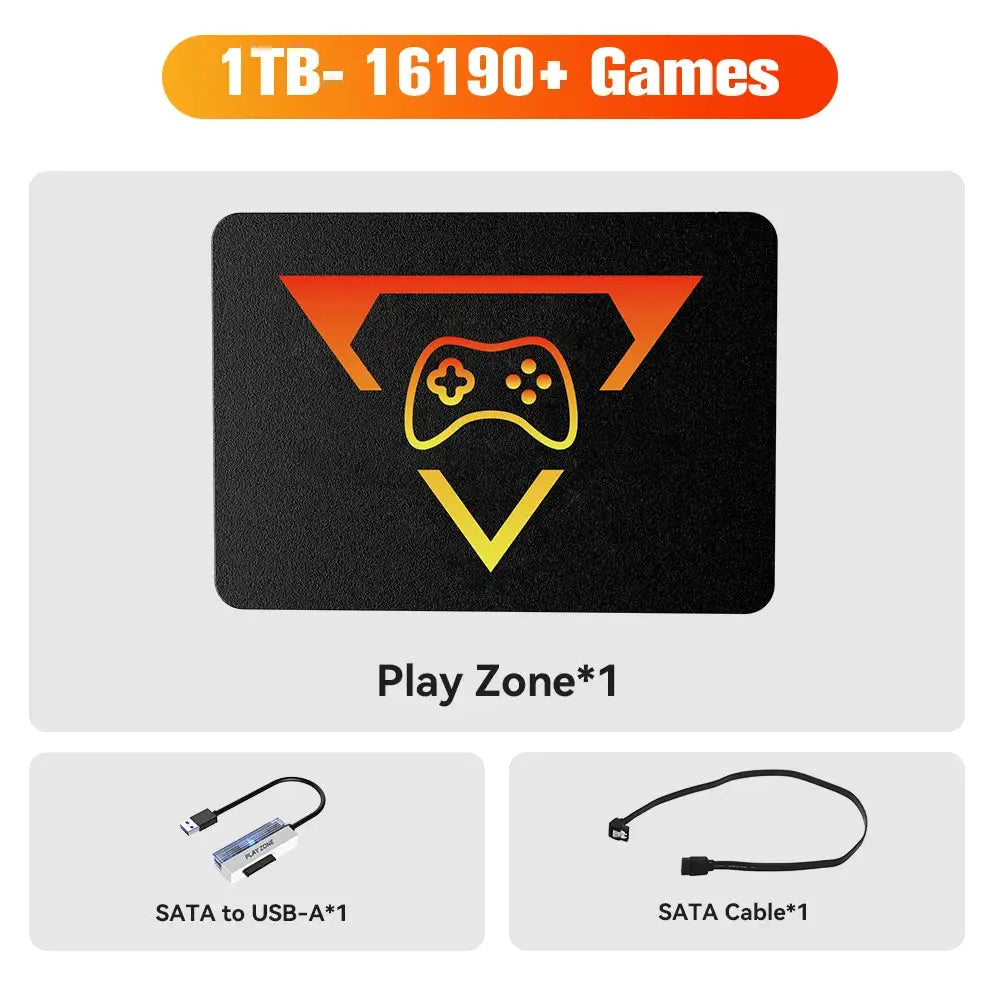 1TB Portable Gaming SSD 3 System in 1 Game Console 80+ Emulators for PS5/PS4/XBOX/XBOX One/PS3/SWITCH with 16191 3D & Retro Game Ai-TechWorld 