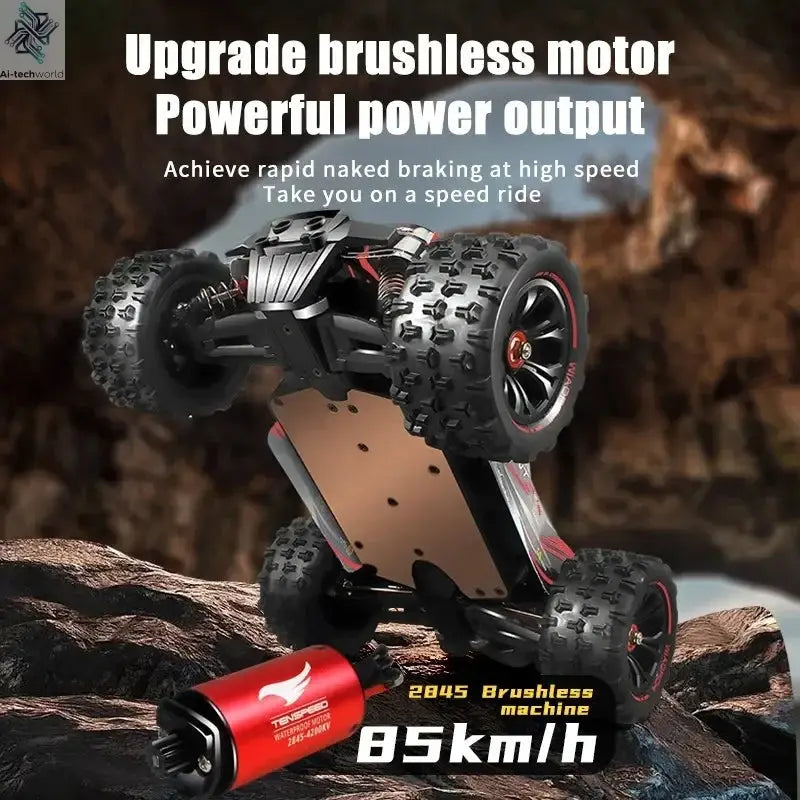 1:16 85KM/H Or 50KM/H 4WD RC Car With LED Remote Control Cars High Speed Drift Monster 4x4 Truck for Kids vs Wltoys 124017 Toys - Ai-TechWorld