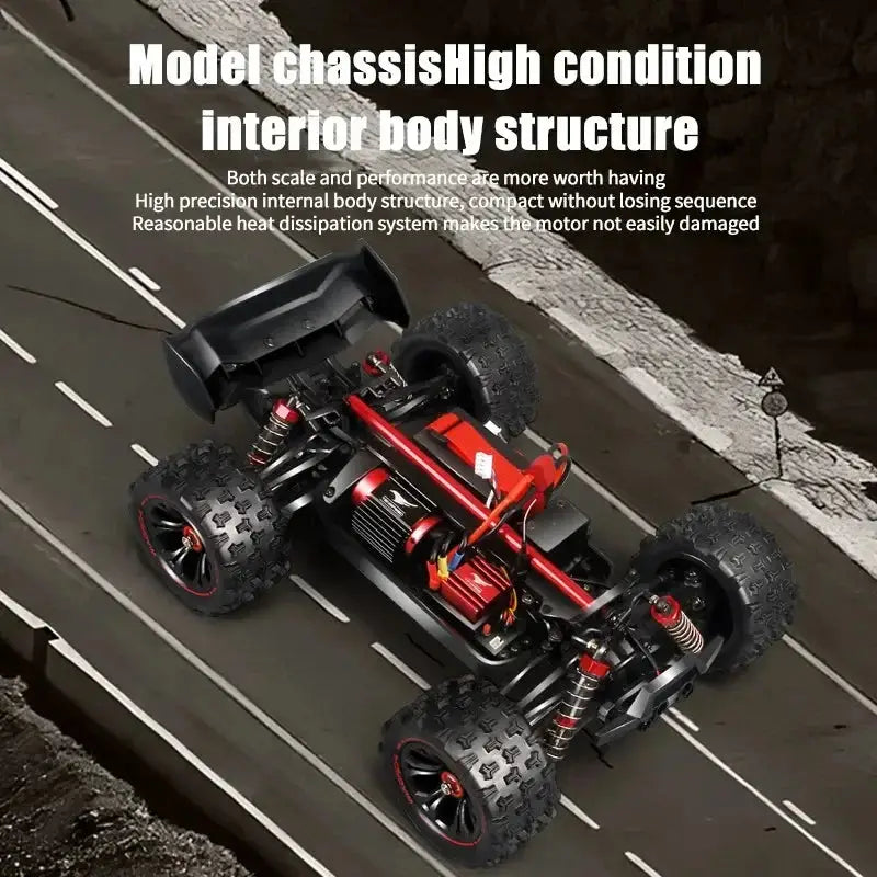 1:16 85KM/H Or 50KM/H 4WD RC Car With LED Remote Control Cars High Speed Drift Monster 4x4 Truck for Kids vs Wltoys 124017 Toys - Ai-TechWorld