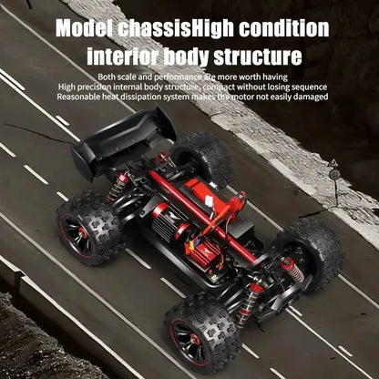 1:16 85KM/H Or 50KM/H 4WD RC Car With LED Remote Control Cars High Speed Drift Monster 4x4 Truck for Kids vs Wltoys 124017 Toys - Ai-TechWorld
