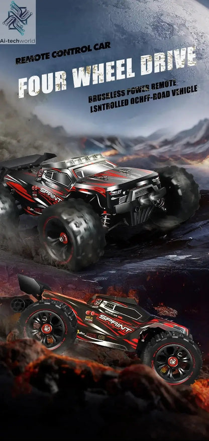 1:16 85KM/H Or 50KM/H 4WD RC Car With LED Remote Control Cars High Speed Drift Monster 4x4 Truck for Kids vs Wltoys 124017 Toys - Ai-TechWorld