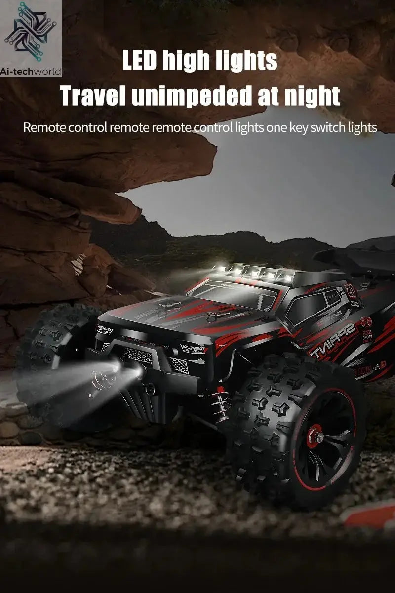 1:16 85KM/H Or 50KM/H 4WD RC Car With LED Remote Control Cars High Speed Drift Monster 4x4 Truck for Kids vs Wltoys 124017 Toys - Ai-TechWorld