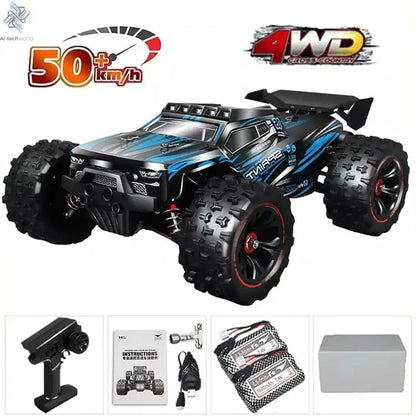1:16 85KM/H Or 50KM/H 4WD RC Car With LED Remote Control Cars High Speed Drift Monster 4x4 Truck for Kids vs Wltoys 124017 Toys - Ai-TechWorld