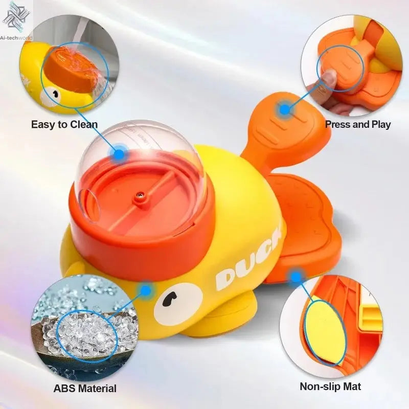 2-in-1 Interactive Dog Toy Pet Automatic Food Treat Dispenser Cartoon Duck Design Slow Food Pet Snack Feeder for Dog Training Ai-TechWorld 