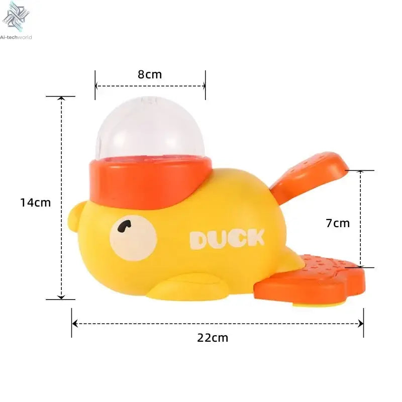 2-in-1 Interactive Dog Toy Pet Automatic Food Treat Dispenser Cartoon Duck Design Slow Food Pet Snack Feeder for Dog Training Ai-TechWorld 