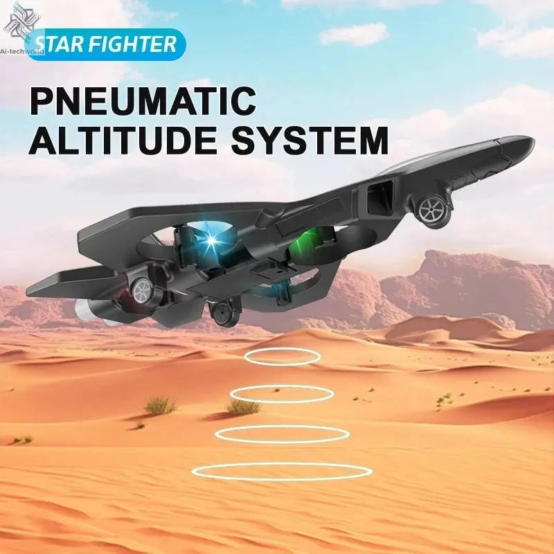 2.4G remote control fighter electric foam glider stunt tumbling UAV hovering helicopter with LED colorful lights aircraft model Ai-TechWorld 