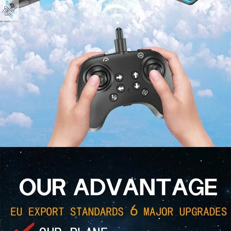 2.4G remote control fighter electric foam glider stunt tumbling UAV hovering helicopter with LED colorful lights aircraft model Ai-TechWorld 