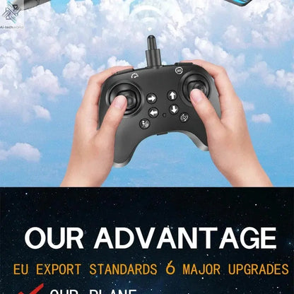 2.4G remote control fighter electric foam glider stunt tumbling UAV hovering helicopter with LED colorful lights aircraft model Ai-TechWorld 