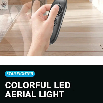2.4G remote control fighter electric foam glider stunt tumbling UAV hovering helicopter with LED colorful lights aircraft model Ai-TechWorld 