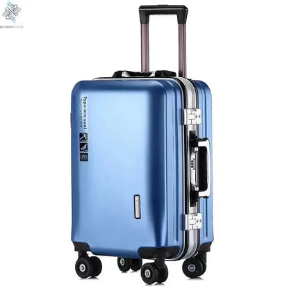 20 22 24 28 Inch Carry-on Suitcase Aluminium frame Rolling Luggage Trip Cabin Trolley Case Travel Bag Password Lock Zipper Ai-TechWorld 