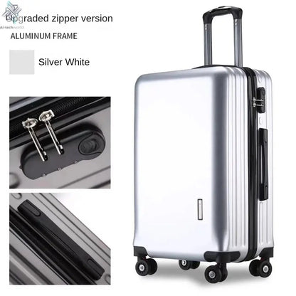 20 22 24 28 Inch Carry-on Suitcase Aluminium frame Rolling Luggage Trip Cabin Trolley Case Travel Bag Password Lock Zipper Ai-TechWorld 