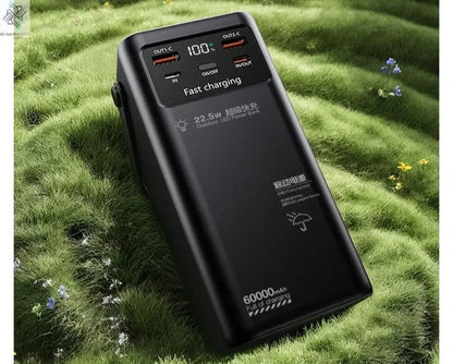 200000mAh Portable Power Station with 120W Super Fast Charging Camping Light Built-in 4 Cables Emergency Power Bank for Outdoor Ai-TechWorld 