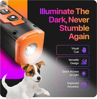 2023 Release Pet Dog Repeller Ultrasonic Dog Training Device Rechargeable Anti Dog Bark Deterrent Device With LED Flashlight Ai-TechWorld 