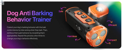 2023 Release Pet Dog Repeller Ultrasonic Dog Training Device Rechargeable Anti Dog Bark Deterrent Device With LED Flashlight Ai-TechWorld 
