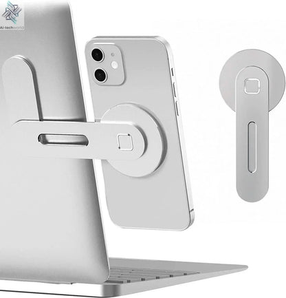 2024 Magnetic Laptop Phone Holder Computer Monitor Side Cell Phone Slim& Foldable For iPhone 14 13 12 Series Case and All Phone - Ai - TechWorld
