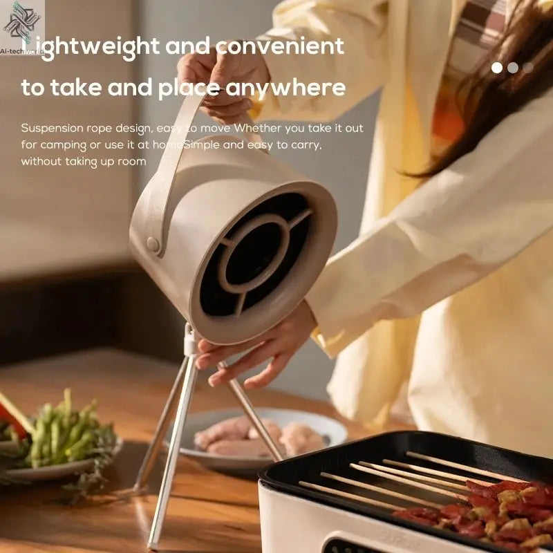 2024 New Portable Exhaust Fan Small Kitchen Hood Extractor Barbecue USB Supply Desktop Range Hoods Mini Suction Cooker Hood - Ai-TechWorld