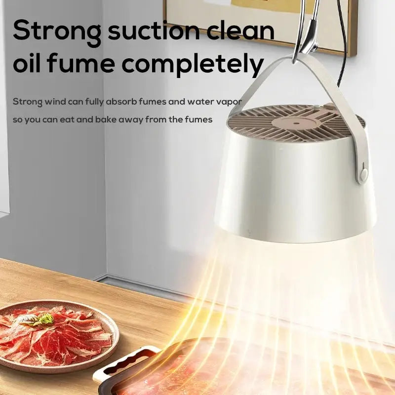 2024 New Portable Exhaust Fan Small Kitchen Hood Extractor Barbecue USB Supply Desktop Range Hoods Mini Suction Cooker Hood - Ai-TechWorld