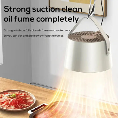 2024 New Portable Exhaust Fan Small Kitchen Hood Extractor Barbecue USB Supply Desktop Range Hoods Mini Suction Cooker Hood - Ai-TechWorld