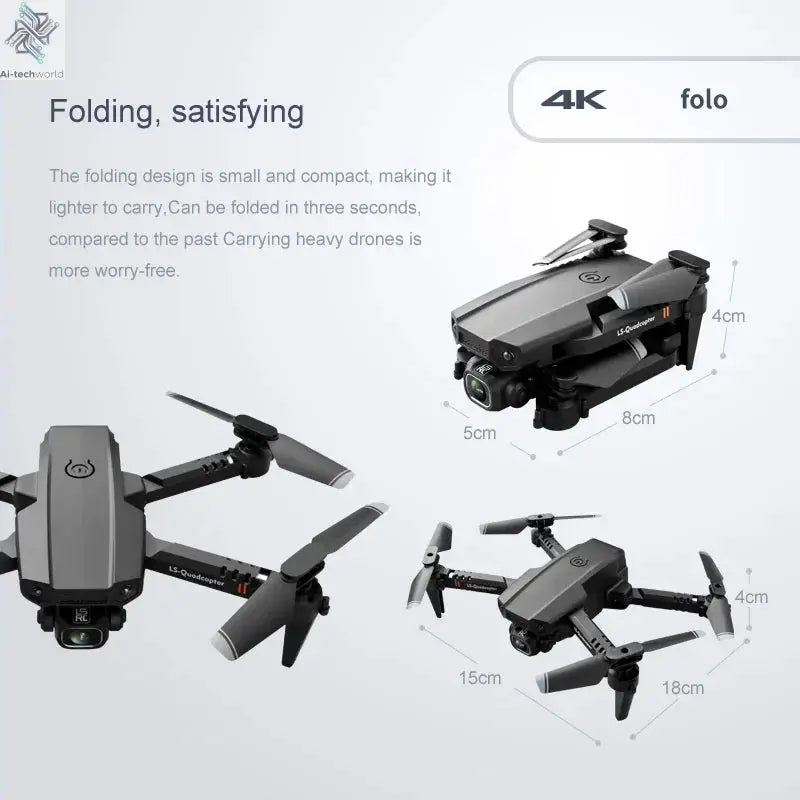 2024 New XT6 Mini Drone 4K 1080P HD Camera WiFi Fpv Air Pressure Altitude Hold Foldable Quadcopter RC Dron Kid Toy Boys GIfts Ai-TechWorld 