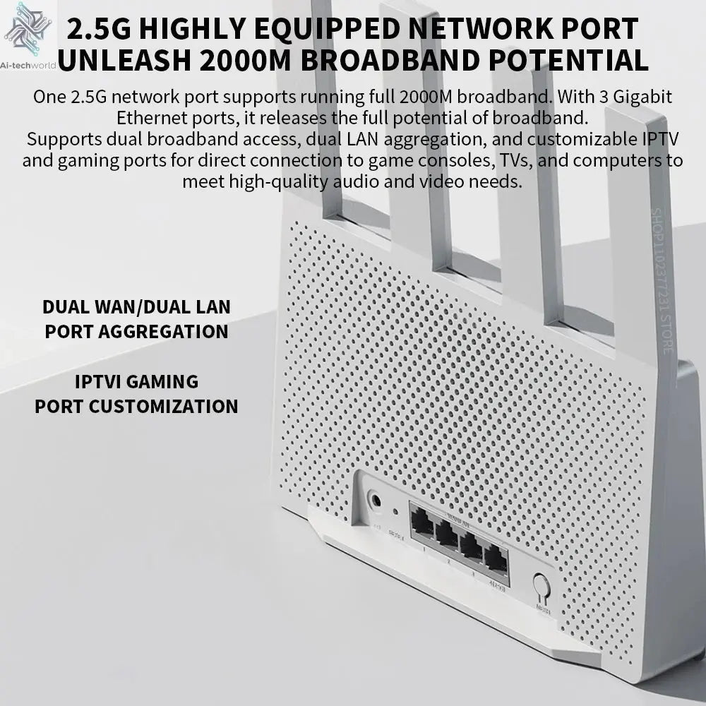 2024 Xiaomi Router BE3600 WiFi7 2.4/5GHz Duan Bands 160Mhz 3570Mbps Mesh Networking Gaming Acceleration 2.5G Ethernet Port - Ai - TechWorld