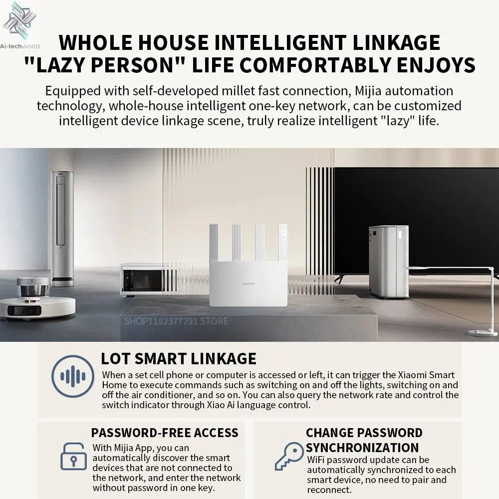 2024 Xiaomi Router BE3600 WiFi7 2.4/5GHz Duan Bands 160Mhz 3570Mbps Mesh Networking Gaming Acceleration 2.5G Ethernet Port - Ai - TechWorld