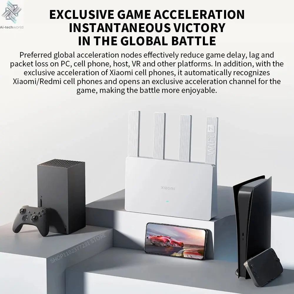 2024 Xiaomi Router BE3600 WiFi7 2.4/5GHz Duan Bands 160Mhz 3570Mbps Mesh Networking Gaming Acceleration 2.5G Ethernet Port - Ai - TechWorld