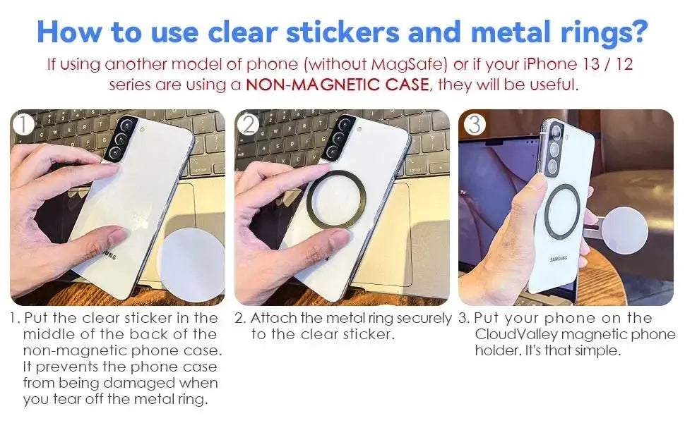 2024 Magnetic Laptop Phone Holder Computer Monitor Side Cell Phone Slim& Foldable For iPhone 14 13 12 Series Case and All Phone - Ai - TechWorld