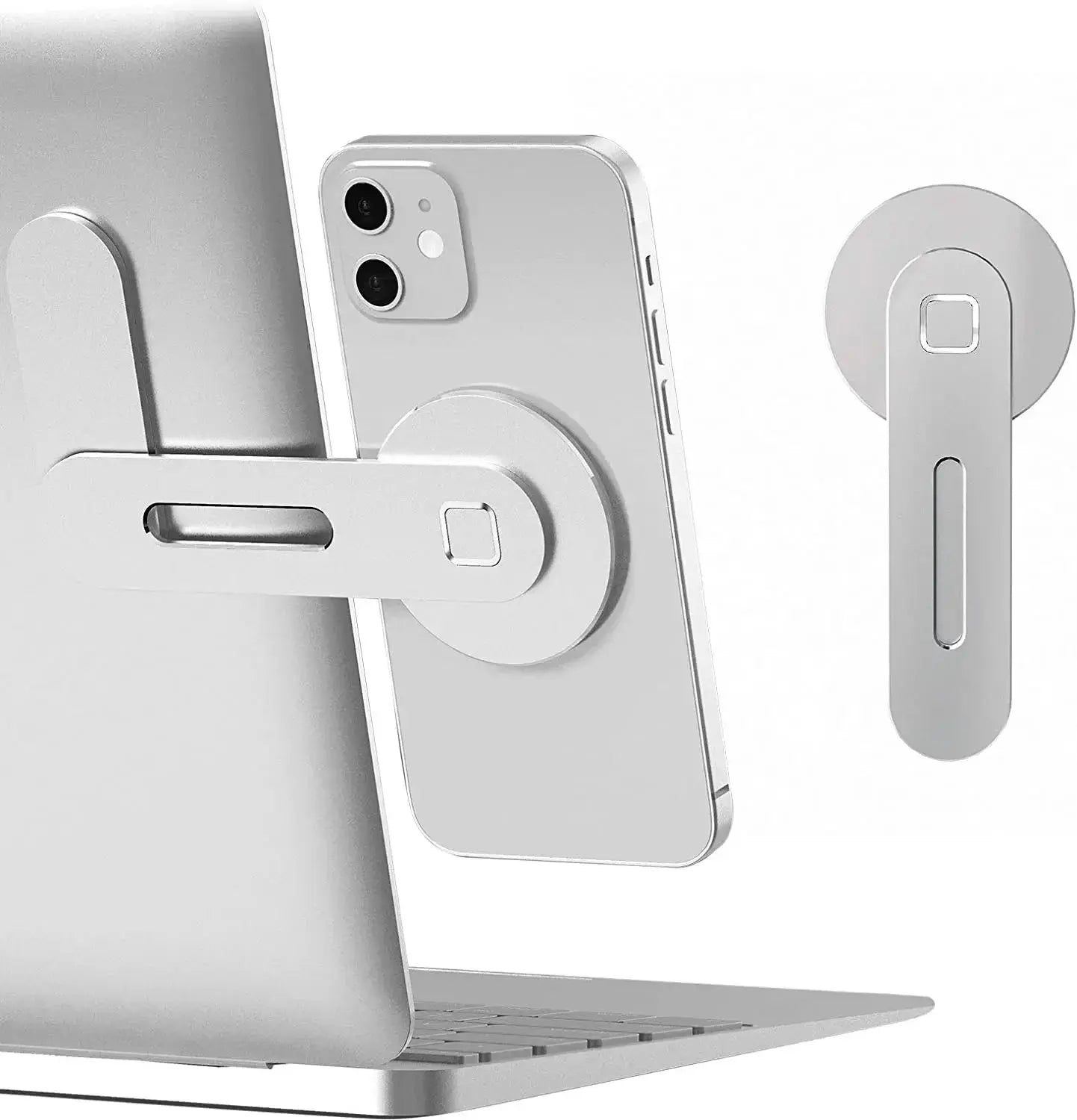 2024 Magnetic Laptop Phone Holder Computer Monitor Side Cell Phone Slim& Foldable For iPhone 14 13 12 Series Case and All Phone - Ai - TechWorld