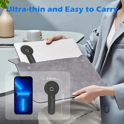 2024 Magnetic Laptop Phone Holder Computer Monitor Side Cell Phone Slim& Foldable For iPhone 14 13 12 Series Case and All Phone - Ai - TechWorld