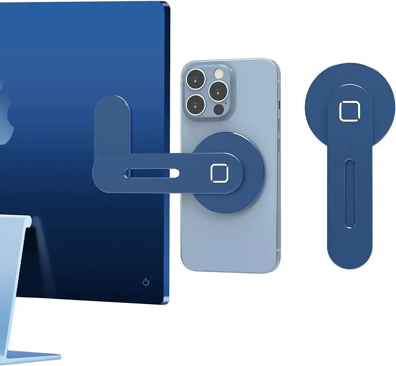 2024 Magnetic Laptop Phone Holder Computer Monitor Side Cell Phone Slim& Foldable For iPhone 14 13 12 Series Case and All Phone - Ai - TechWorld