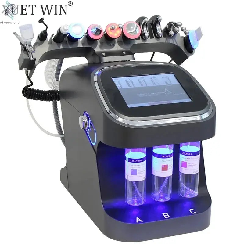2025 10 in 1 Hydro Dermabrasion Machine Facial Deep Cleaning Eye Lifting Water Oxygen Spray Skin Care Bubble SPA Beauty Device Ai-TechWorld 