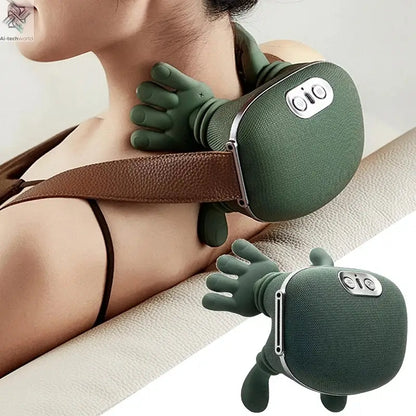 2025 Bionic Neck Shoulder Massager N7 Kneading Massager Shawl 3-Level Modes Neck Cervical Waist Leg Body Muscles Massage Pillow - Ai-TechWorld