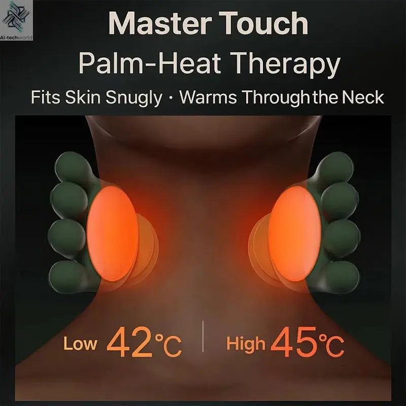 2025 Bionic Neck Shoulder Massager N7 Kneading Massager Shawl 3-Level Modes Neck Cervical Waist Leg Body Muscles Massage Pillow - Ai-TechWorld