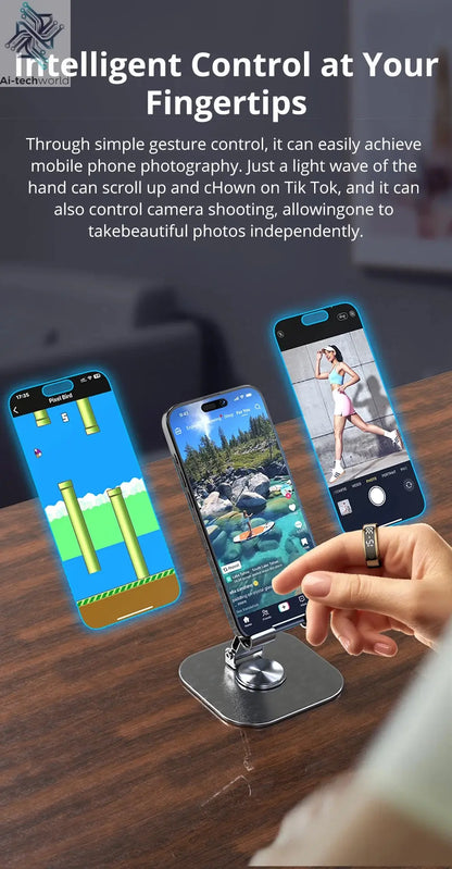 2025 COLMI R12 Smart Ring with Display Screen and Touch, Wireless Charging, Health Manager, 5 ATM Waterproof For Men Women Ai-TechWorld 