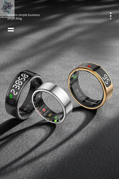 2025 COLMI R12 Smart Ring with Display Screen and Touch, Wireless Charging, Health Manager, 5 ATM Waterproof For Men Women Ai-TechWorld 