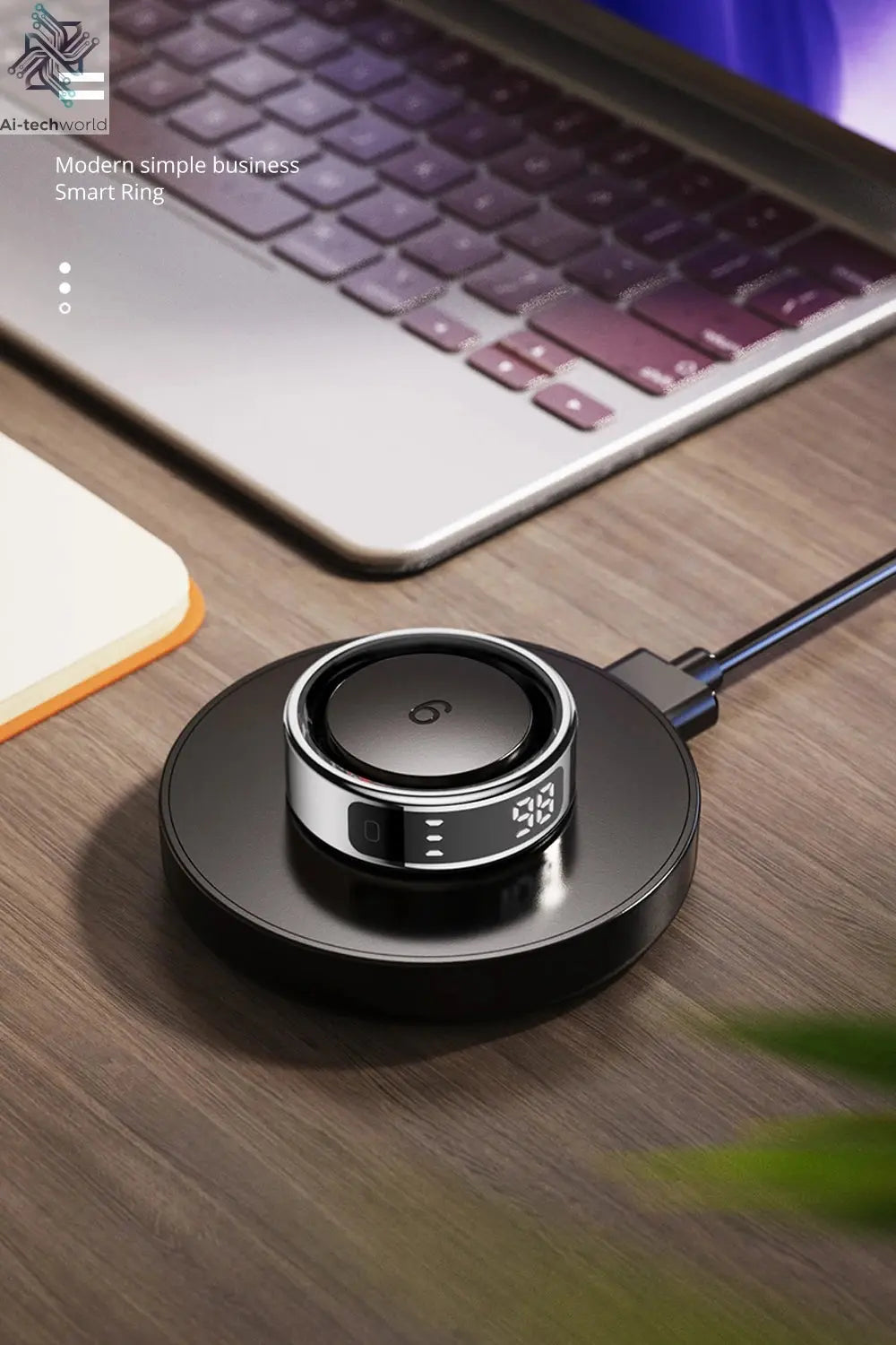 2025 COLMI R12 Smart Ring with Display Screen and Touch, Wireless Charging, Health Manager, 5 ATM Waterproof For Men Women Ai-TechWorld 