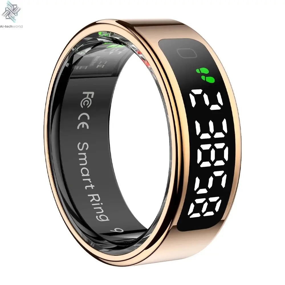 2025 COLMI R12 Smart Ring with Display Screen and Touch, Wireless Charging, Health Manager, 5 ATM Waterproof For Men Women Ai-TechWorld 