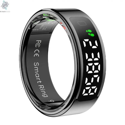 2025 COLMI R12 Smart Ring with Display Screen and Touch, Wireless Charging, Health Manager, 5 ATM Waterproof For Men Women Ai-TechWorld 