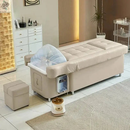 2025 Multifunctional Salon Back Lifting Foot Massage Bed Shampoo Chair Pedicure Head Spa Bed Shampoo Bed Ai-TechWorld 