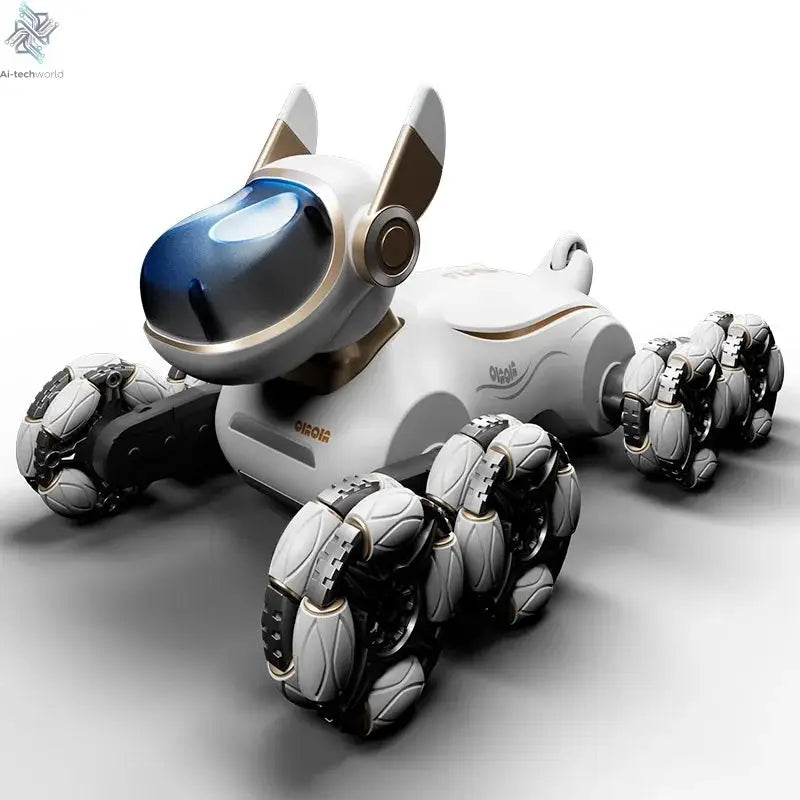 2025 NEW DWI Eight Wheeled Stunt Dog 2.4G Remote Control Intelligent Swing Arm Drift Robot Dog Climbing Car Children's Gift Toy Ai-TechWorld 