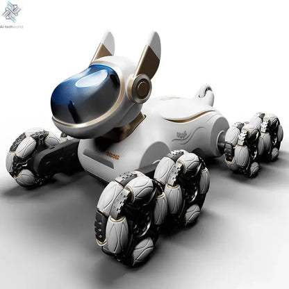 2025 NEW DWI Eight Wheeled Stunt Dog 2.4G Remote Control Intelligent Swing Arm Drift Robot Dog Climbing Car Children's Gift Toy Ai-TechWorld 