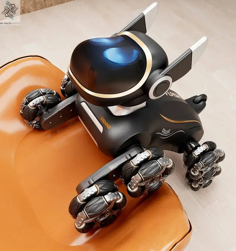 2025 NEW DWI Eight Wheeled Stunt Dog 2.4G Remote Control Intelligent Swing Arm Drift Robot Dog Climbing Car Children's Gift Toy Ai-TechWorld 