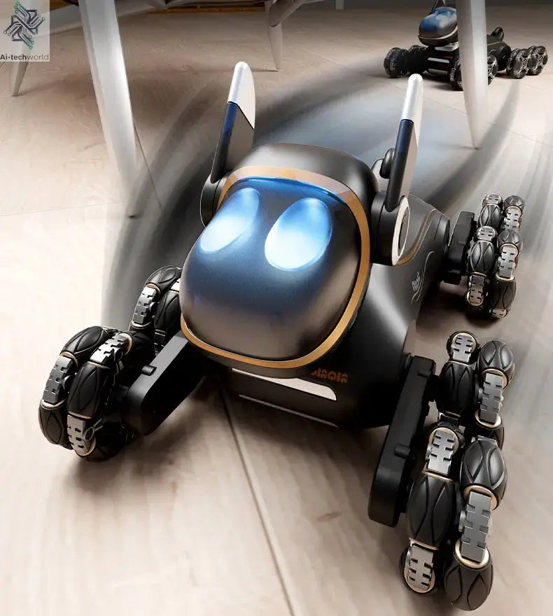 2025 NEW DWI Eight Wheeled Stunt Dog 2.4G Remote Control Intelligent Swing Arm Drift Robot Dog Climbing Car Children's Gift Toy Ai-TechWorld 