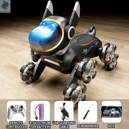 2025 NEW DWI Eight Wheeled Stunt Dog 2.4G Remote Control Intelligent Swing Arm Drift Robot Dog Climbing Car Children's Gift Toy Ai-TechWorld 