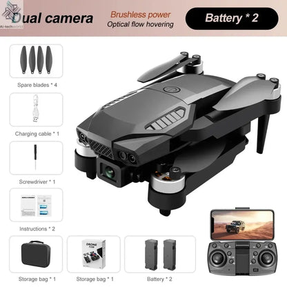 2025 NEW F198 Mini Drone 4k Profesional HD Camera Obstacle Avoidance Aerial Photography Brushless Motor Foldable Quadcopter Toys Ai-TechWorld 