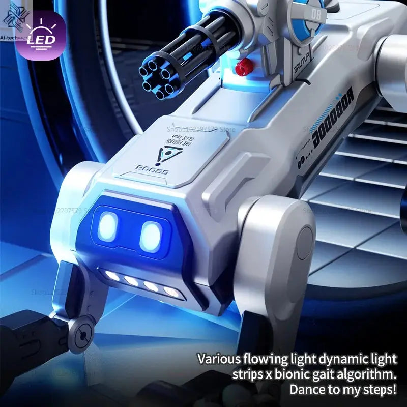 2025 New 2.4G Remote Control Robot Dog with Singing Dancing Follow Mode 360° Rotating launching Cannon Puppy Toys Gifts For Kid Ai-TechWorld 