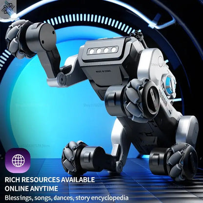 2025 New 2.4G Remote Control Robot Dog with Singing Dancing Follow Mode 360° Rotating launching Cannon Puppy Toys Gifts For Kid Ai-TechWorld 